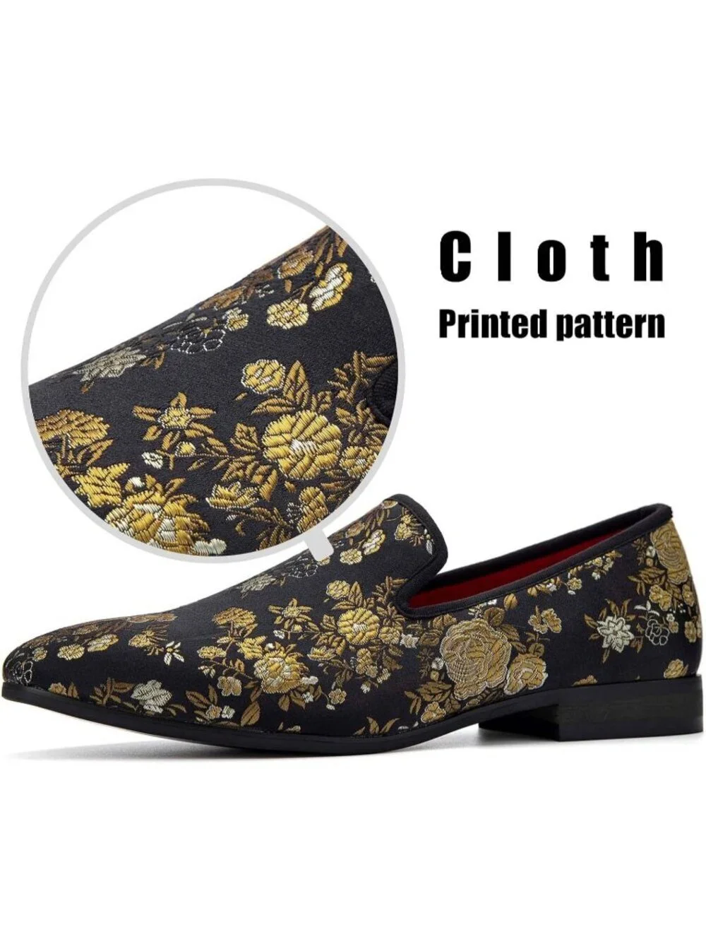 JITAI Men's Gold15 Elegant Rubber & Leather Penny Loafers Casual Formal Shoes